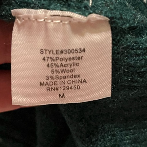 NEW Green Rockin Around Christmas Tree Sweater gold sequins size M runs large - Picture 10 of 12